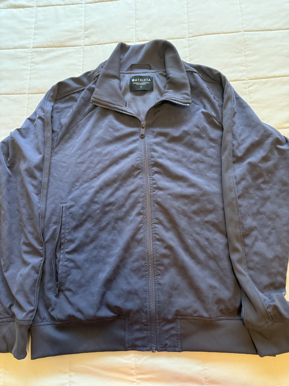 Athleta Full-Zip Track Jacket Navy Size L